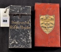 Lot 369 - An 18th Century tin powder box, painted black...
