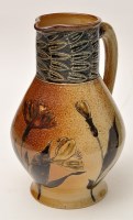 Lot 641 - Martin Brothers stoneware jug, signed ''RW...