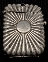 Lot 767 - An Edwardian silver plated vesta, of fluted...