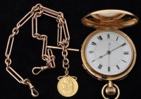 Lot 814 - A George V 18ct. gold cased crown wind hunter...