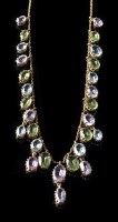 Lot 900 - An Edwardian gemstone fringe necklace, set...