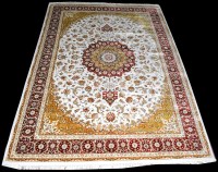 Lot 1032 - A machine woven bamboo silk carpet, with...