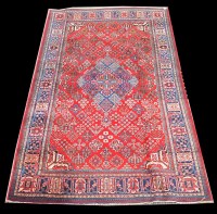 Lot 1078 - A Joshagan rug, the diamond-shaped medallion...