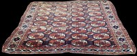 Lot 1105 - A mid 19th Century Turkoman rug, with teke gul...