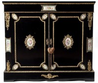 Lot 1148 - A 19th Century French ebonised gilt metal...