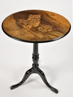 Lot 1203 - A late 19th Century penwork and ebonised...