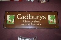Lot 29 - 'Cadburys Chocolate' enamel advertising sign,...
