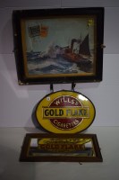 Lot 36 - 'Wills Gold Flake Cigarette' reverse painted...