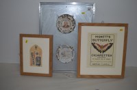 Lot 57 - Two enamel advertising ashtrays, for 'Leeds &...