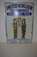 Lot 67 - 'United Tea Companies' enamel advertising sign,...