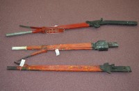 Lot 111 - Three railway track sleeper leaver arms, one...