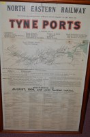 Lot 113A - North Eastern Railways 'Tyne Port' map and...