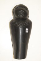Lot 157 - A carved hardstone inuit figure, signed Osika...