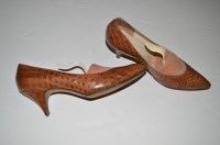 Lot 265 - A pair of mid 20th Century snakeskin ladies...