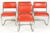 Lot 901 - Four mid 20th Century tubular chrome...