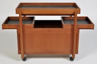 Lot 932 - A teak serving trolley probably Danish...