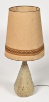 Lot 961 - An abstract pottery table lamp of tapering...