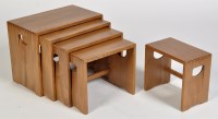 Lot 968 - Ercol: a nest of five Windsor Golden Dawn...