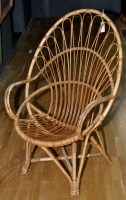 Lot 996 - A vintage canework armchair, c.1970's.