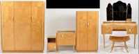 Lot 1000 - A late 1940's six-piece satinwood veneered...