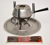 Lot 1024 - A Spring Culinox fondue pot, stand and tray,...