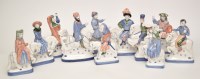 Lot 1052 - Rye Pottery: Figures from ''The Canterbury...