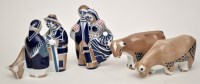 Lot 1056 - Sargadelos: ceramic figural groups of people...