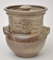 Lot 1079 - Michael Casson: a salt glazed jar and cover,...