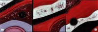 Lot 1101 - Sharon Harding - abstract triptych, signed,...