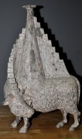 Lot 1102 - Andrew Burton: ''Cow'' cement sculpture, 97cms...