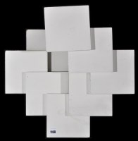 Lot 1108 - Peter Lowe - ''Squares'', painted wood...