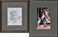 Lot 1171 - Jim B*** Gilbert - ''Family Walking'', signed...