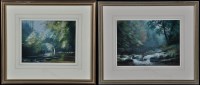 Lot 1187 - Robert Turnbull - two views in Jesmond Dene,...