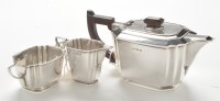 Lot 167 - An Edward VIII three piece silver tea service,...