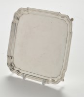 Lot 173 - An Edward VIII silver waiter, by Barker Bros....