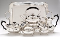 Lot 175 - A George V six piece silver tea service, by...