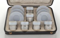 Lot 192 - A George V Wedgwood coffee service, blue...