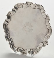 Lot 213 - A George II silver waiter, by George Bulman,...