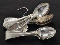Lot 221 - A set of twelve Edward VII silver dessert...