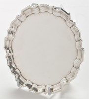 Lot 235 - A Victorian silver waiter, by Thomas Bradbury...