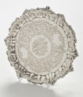 Lot 236 - A George II silver waiter, by Robert...