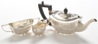 Lot 239 - A late Victorian three-piece bachelor's silver...