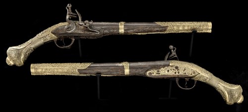 Lot 782 - A fine pair of early 19th Century Turkish...