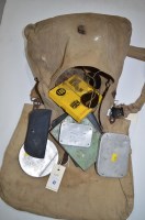 Lot 47 - A fishermans double canvas shoulder bag...