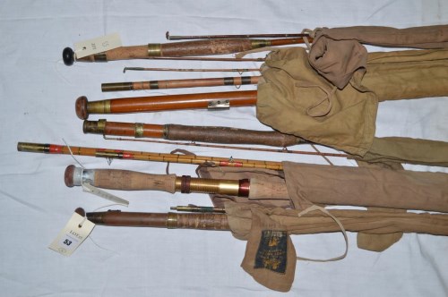 Lot 53 - Farlow & Co: a two-piece 10ft. split cane fly...