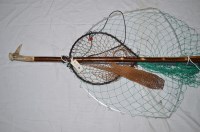 Lot 67 - A handmade wading stick with staghorn handle;...