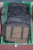 Lot 87 - Two fishermans back packs/stools; and two...