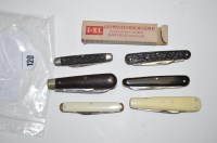 Lot 120 - A collection of five Vintage pocket knives by '...