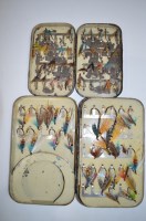 Lot 146 - A large Vintage black japanned metal salmon...