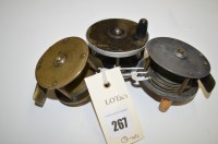 Lot 267 - Two similar brass faced alloy 2 1/2in. trout...